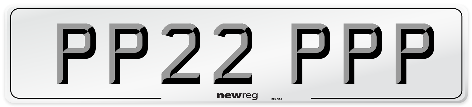 PP22 PPP Number Plate from New Reg